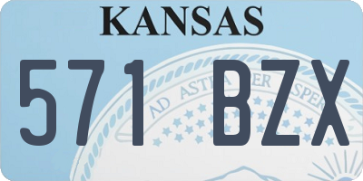 KS license plate 571BZX