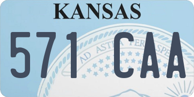 KS license plate 571CAA