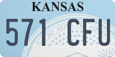 KS license plate 571CFU