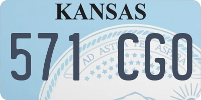 KS license plate 571CGO