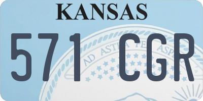 KS license plate 571CGR