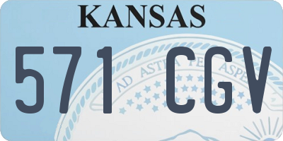 KS license plate 571CGV
