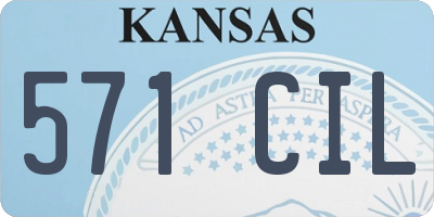KS license plate 571CIL
