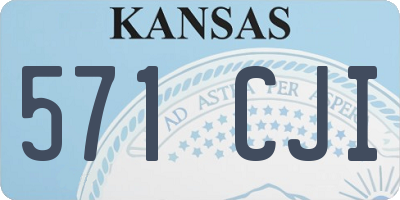 KS license plate 571CJI