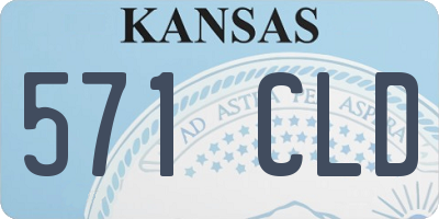 KS license plate 571CLD