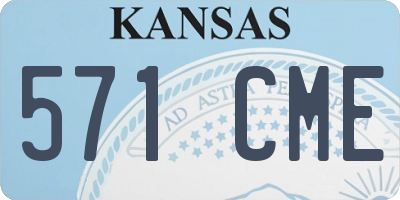 KS license plate 571CME