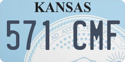 KS license plate 571CMF