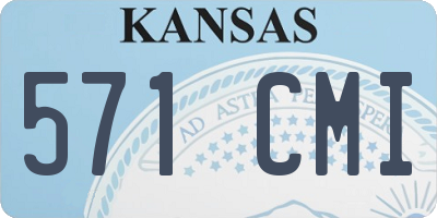 KS license plate 571CMI
