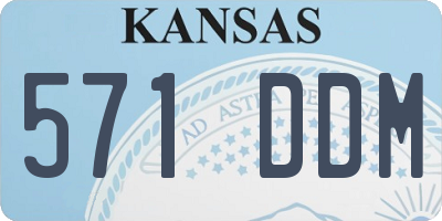 KS license plate 571DDM