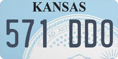 KS license plate 571DDO