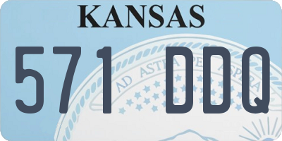 KS license plate 571DDQ