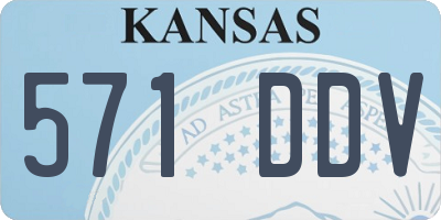 KS license plate 571DDV