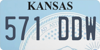 KS license plate 571DDW