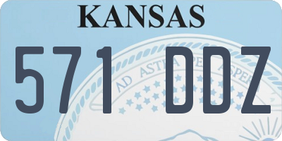 KS license plate 571DDZ