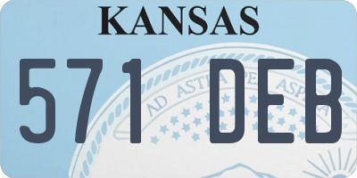 KS license plate 571DEB