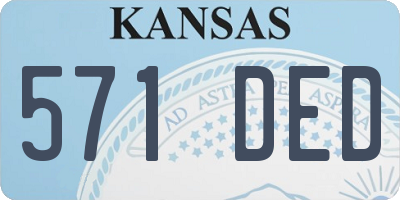 KS license plate 571DED