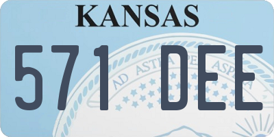 KS license plate 571DEE