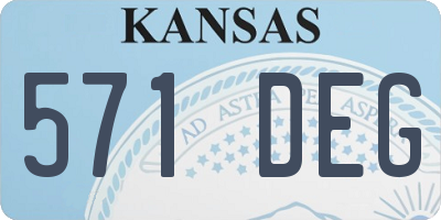 KS license plate 571DEG