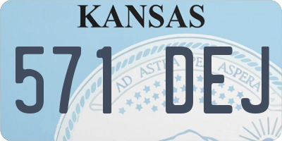 KS license plate 571DEJ