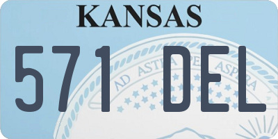 KS license plate 571DEL