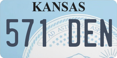 KS license plate 571DEN