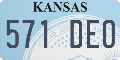 KS license plate 571DEO