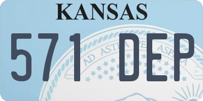 KS license plate 571DEP