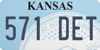 KS license plate 571DET