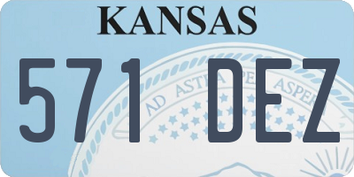 KS license plate 571DEZ