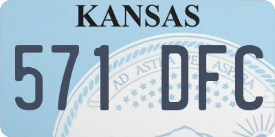 KS license plate 571DFC