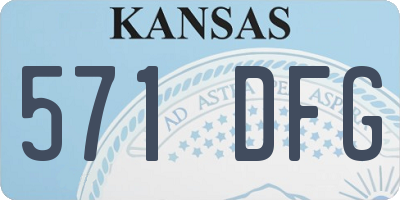 KS license plate 571DFG