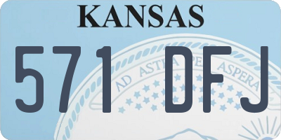 KS license plate 571DFJ