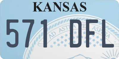 KS license plate 571DFL