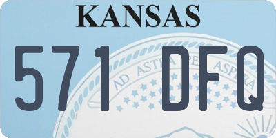 KS license plate 571DFQ
