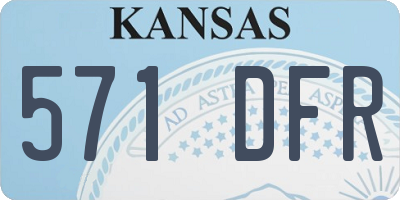 KS license plate 571DFR