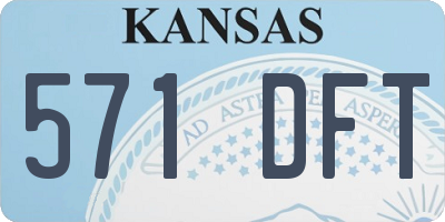 KS license plate 571DFT
