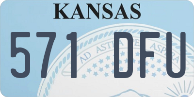 KS license plate 571DFU