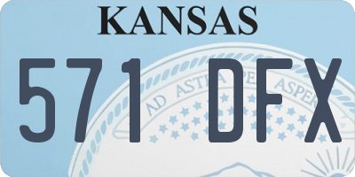 KS license plate 571DFX