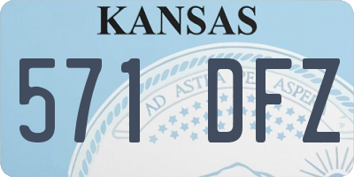 KS license plate 571DFZ