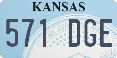 KS license plate 571DGE