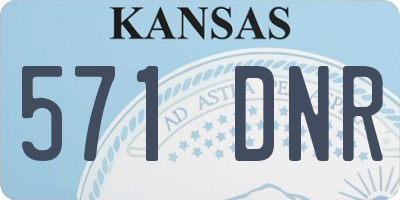 KS license plate 571DNR