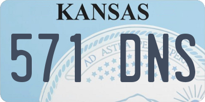 KS license plate 571DNS