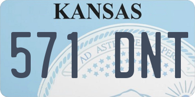 KS license plate 571DNT