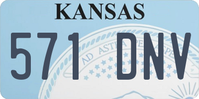 KS license plate 571DNV