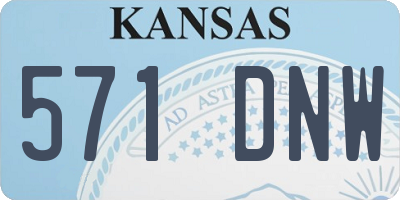 KS license plate 571DNW