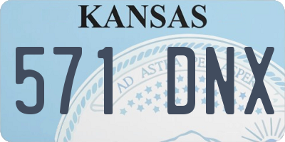 KS license plate 571DNX