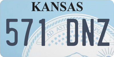 KS license plate 571DNZ