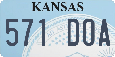 KS license plate 571DOA