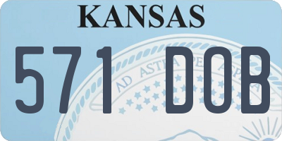 KS license plate 571DOB