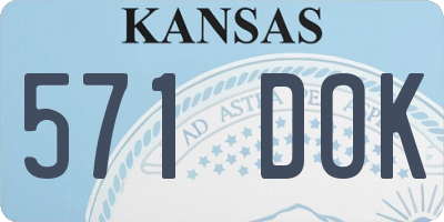 KS license plate 571DOK